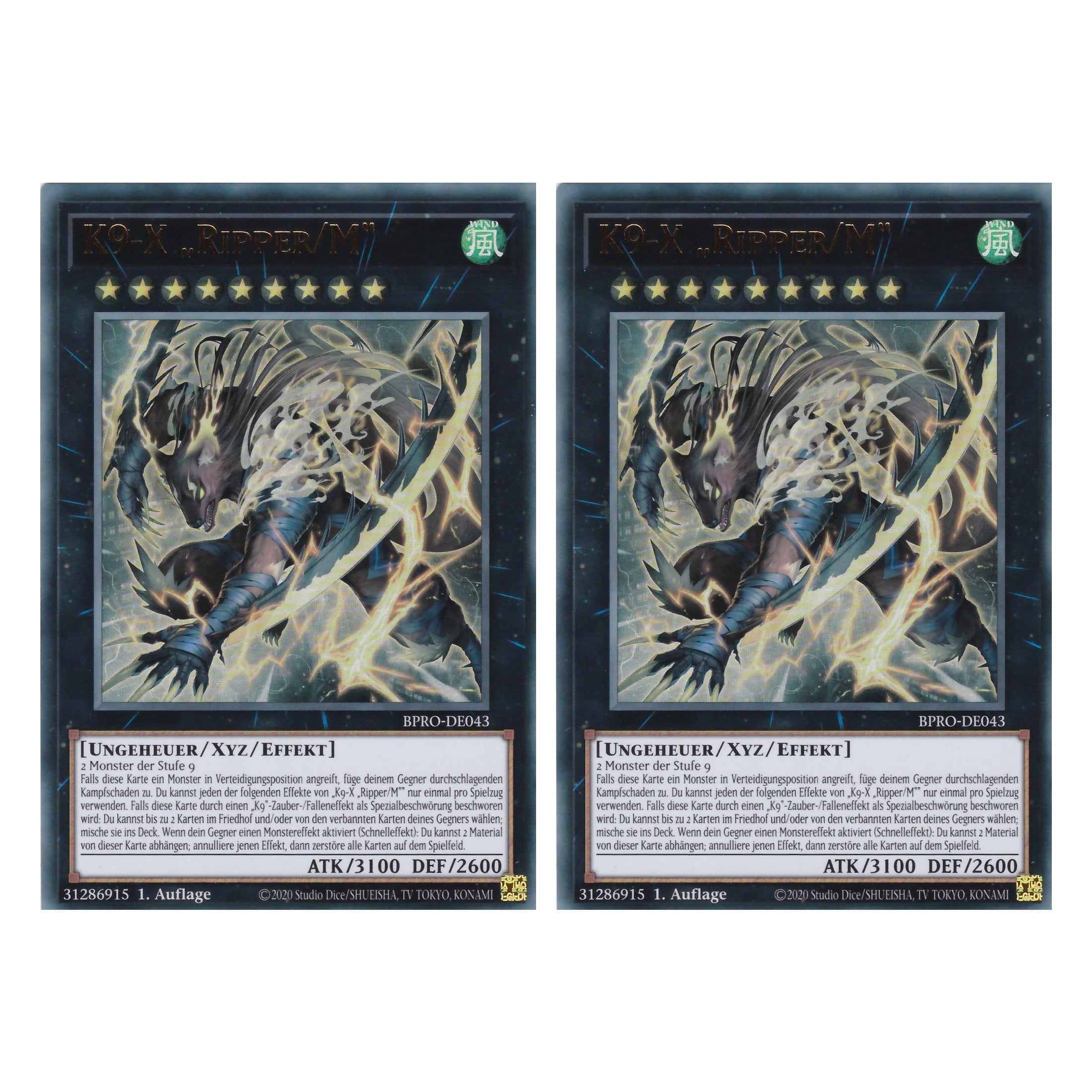 K9-X Ripper/M - BPRO-DE043 - Ultra Rare - Deutsch - 1. Auflage - Burst Protocol - Duo Set (2 Stück) - Yu-Gi-Oh!