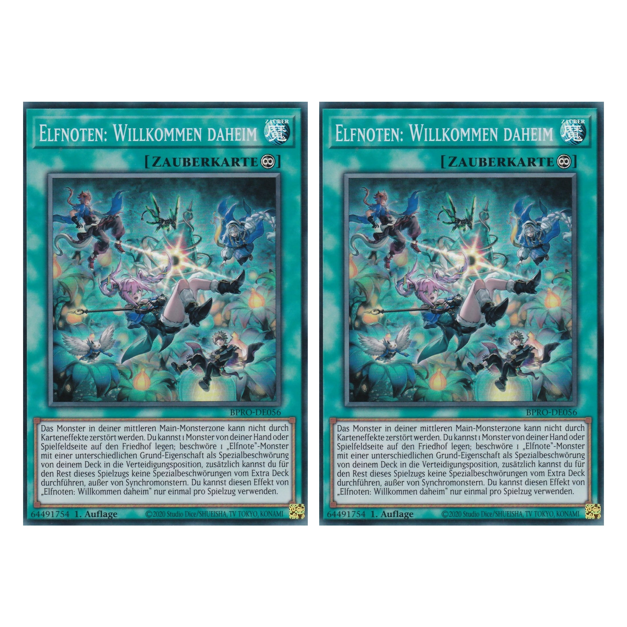 Elfnoten: Willkommen Daheim - BPRO-DE056 - Super Rare - Deutsch - 1. Auflage - Burst Protocol - Duo Set (2 Stück) - Yu-Gi-Oh!