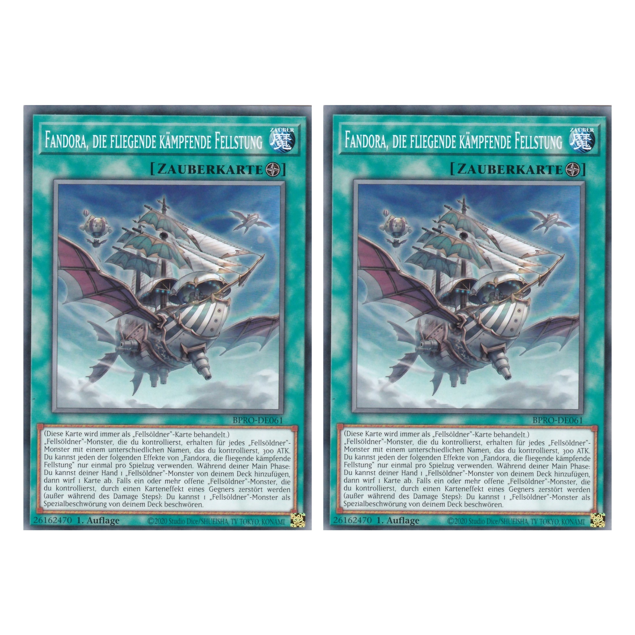 Fandora, die Fliegende Kämpfende Fellstung - BPRO-DE061 - Common - Deutsch - 1. Auflage - Burst Protocol - Duo Set (2 Stück) - Yu-Gi-Oh!