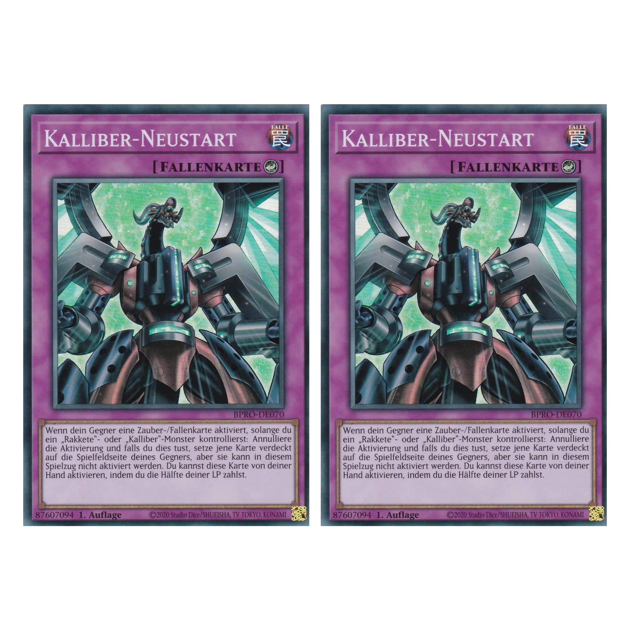 Kalliber-Neustart - BPRO-DE070 - Super Rare - Deutsch - 1. Auflage - Burst Protocol - Duo Set (2 Stück) - Yu-Gi-Oh!