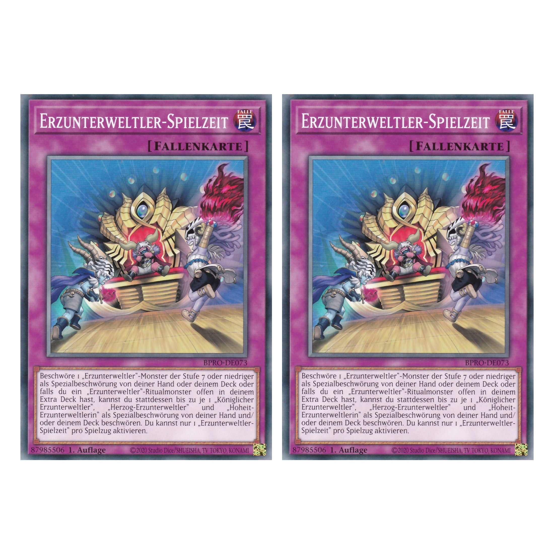Erzunterweltler-Spielzeit - BPRO-DE073 - Common - Deutsch - 1. Auflage - Burst Protocol - Duo Set (2 Stück) - Yu-Gi-Oh!