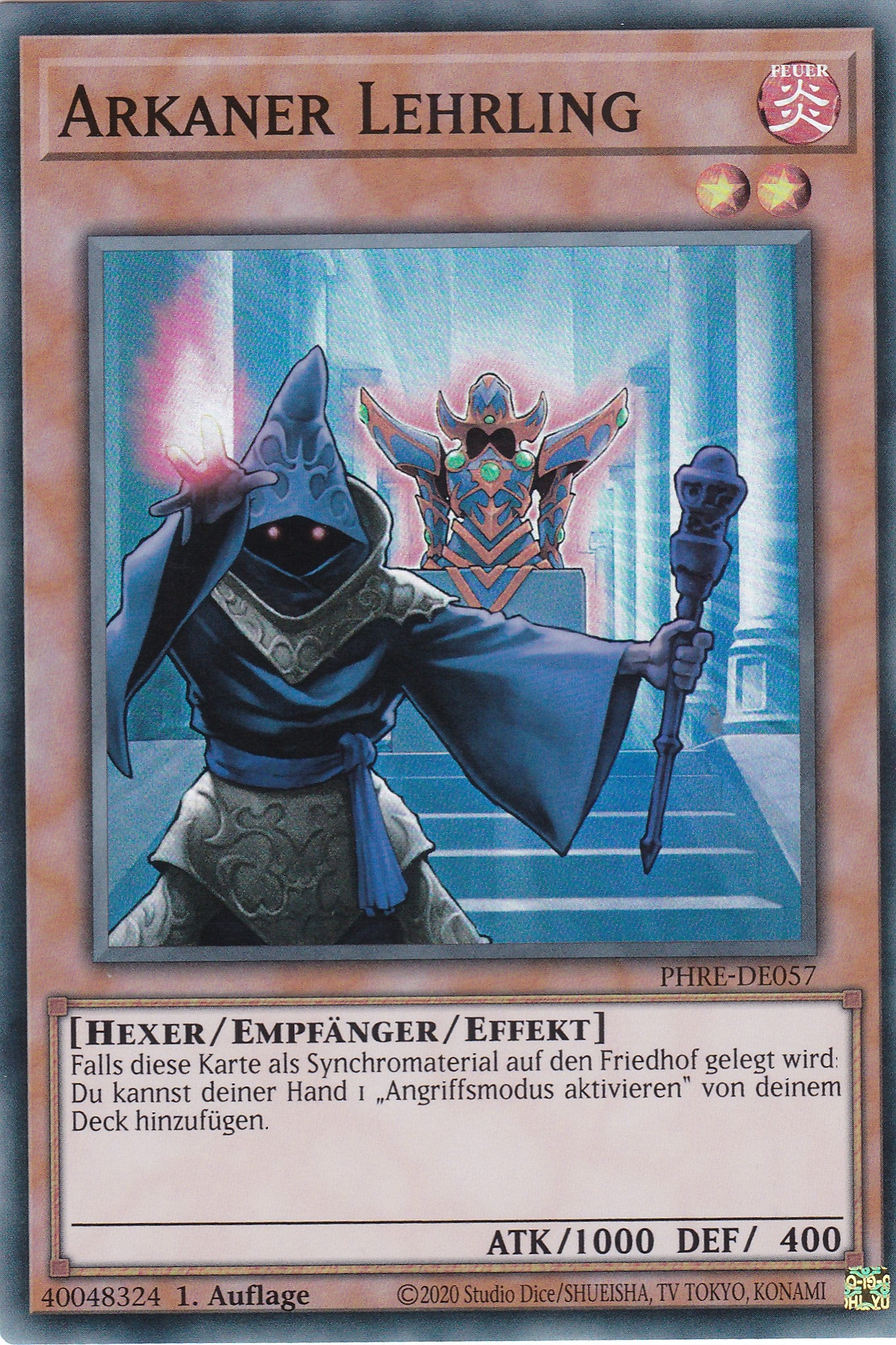 Arkaner Lehrling – PHRE-DE057 – Super Rare – 1. Auflage – Deutsch – Phantom Revenge