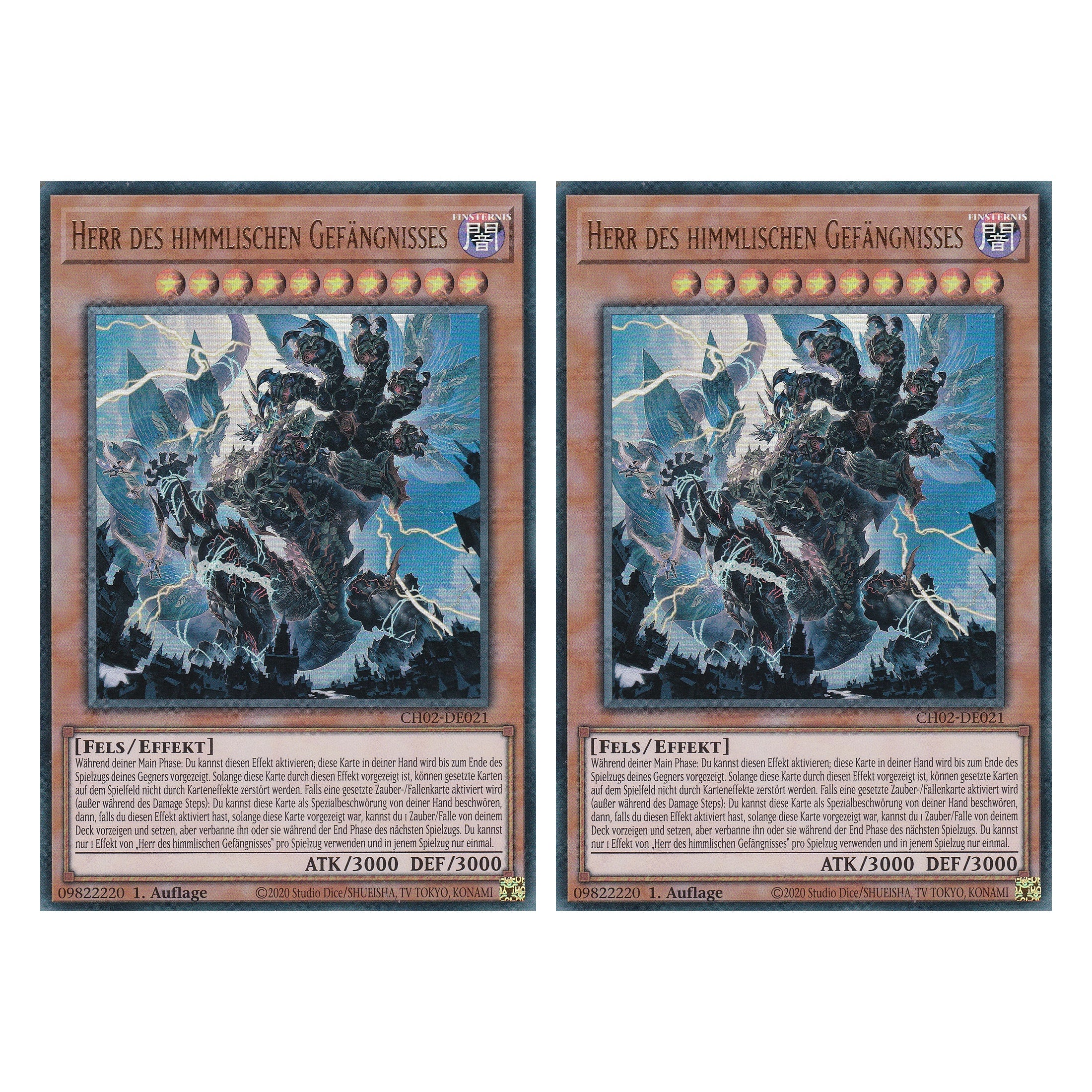 Herr des himmlischen Gefängnisses - CH02-DE021 - Ultra Rare - Deutsch - 1. Auflage - The Chronicles Deck: Spirit Charmers - Duo Set (2 Stück) - Yu-Gi-Oh!