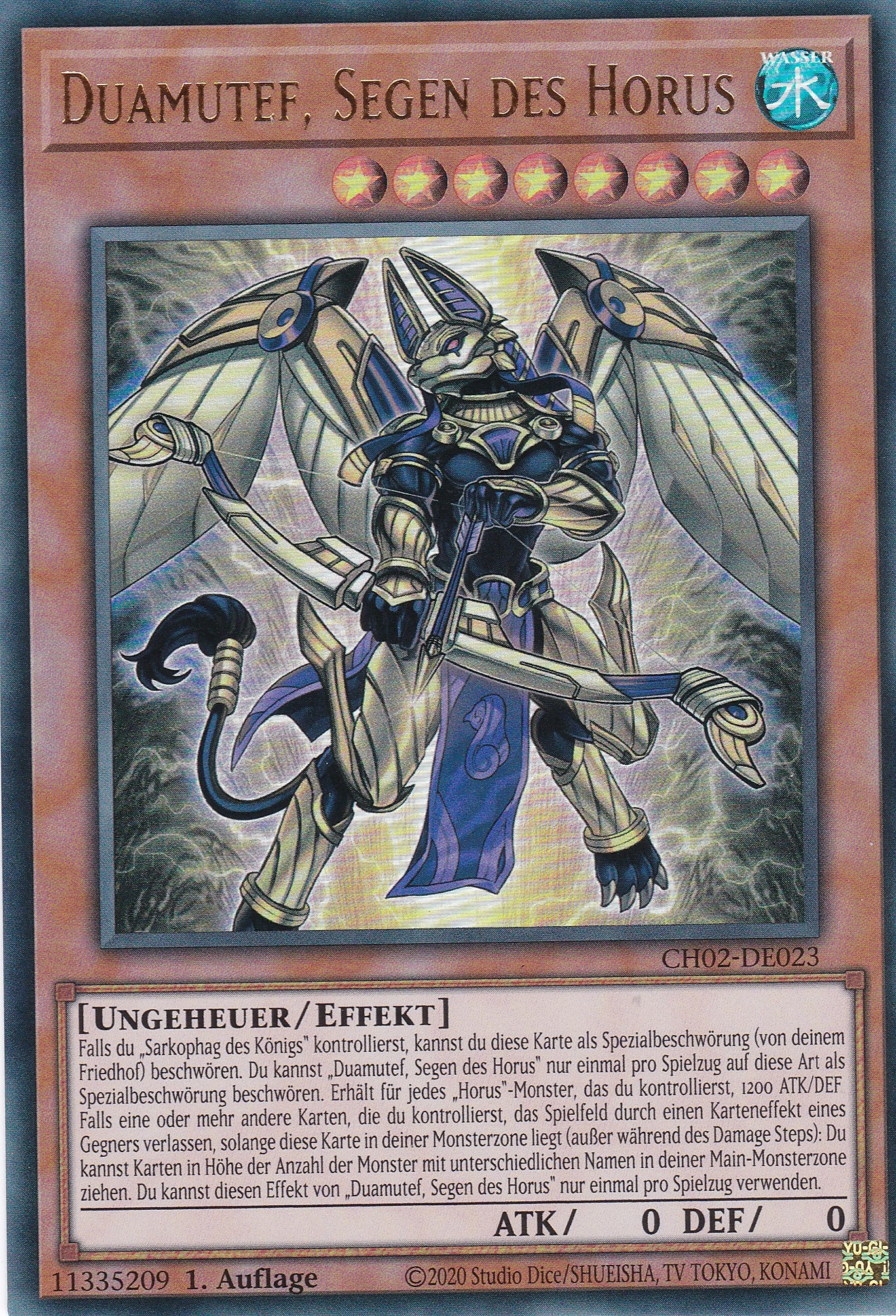 Duamutef, Segen des Horus - CH02-DE023 - Ultra Rare - Deutsch - 1. Auflage - Yugioh - The Chronicles Deck: Spirit Charmers