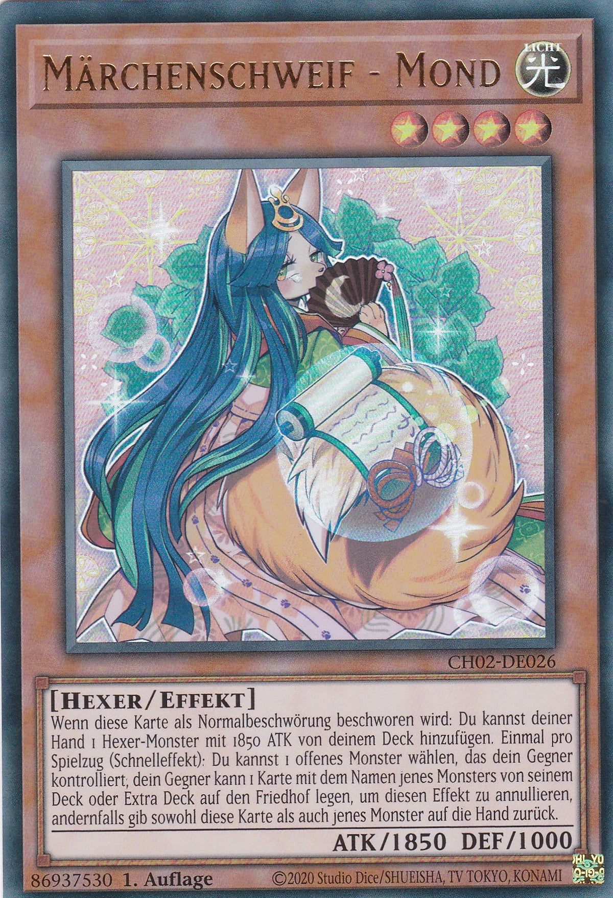 Märchenschweif - Mond - CH02-DE026 - Ultra Rare - Deutsch - 1. Auflage - Yugioh - The Chronicles Deck: Spirit Charmers