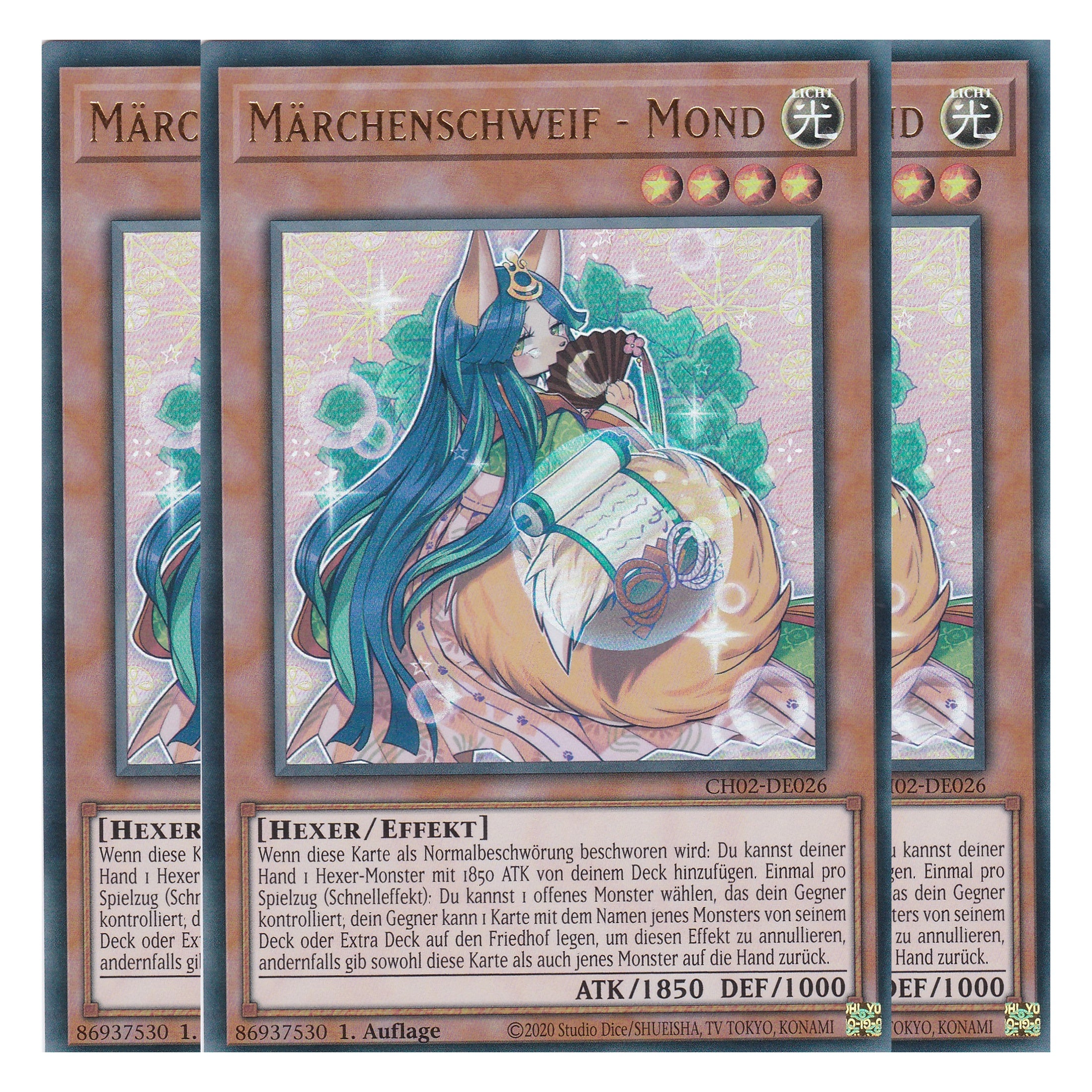 Märchenschweif - Mond - CH02-DE026 - Ultra Rare - Deutsch - 1. Auflage - The Chronicles Deck: Spirit Charmers - Playset (3 Kopien)