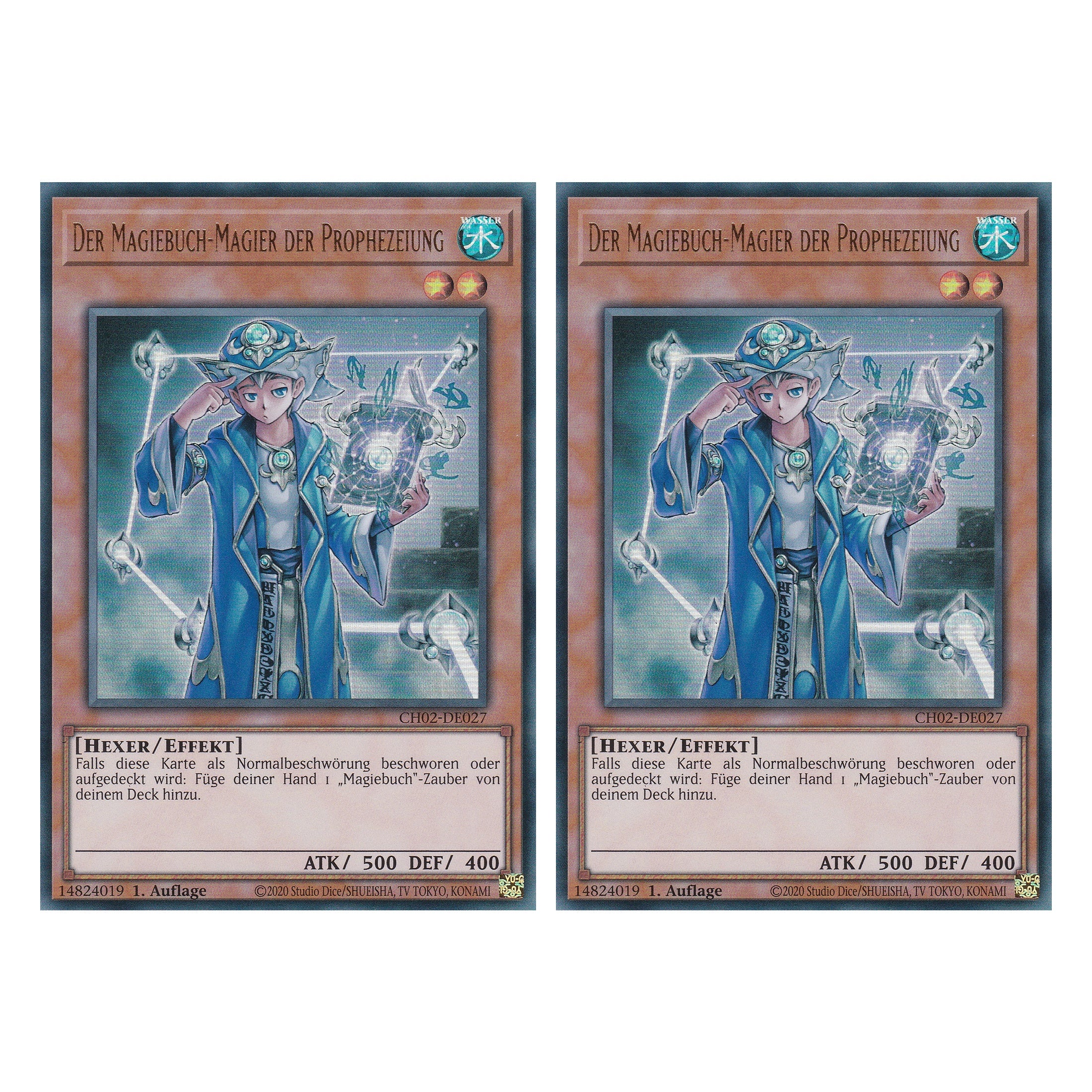 Der Magiebuch-Magier der Prophezeiung - CH02-DE027 - Ultra Rare - Deutsch - 1. Auflage - The Chronicles Deck: Spirit Charmers - Duo Set (2 Stück) - Yu-Gi-Oh!