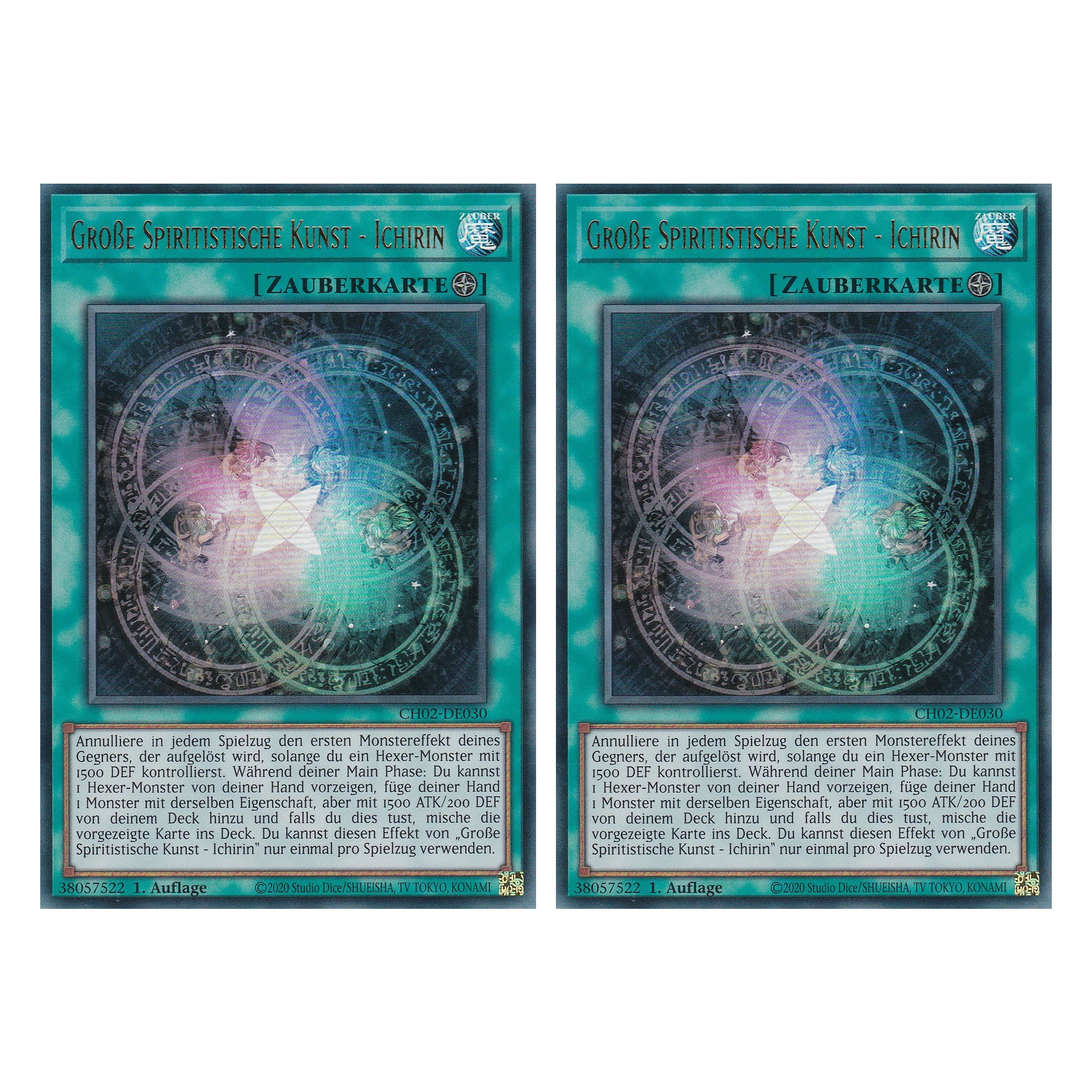 Große Spiritistische Kunst - Ichirin - CH02-DE030 - Ultra Rare - Deutsch - 1. Auflage - The Chronicles Deck: Spirit Charmers - Duo Set (2 Stück) - Yugioh