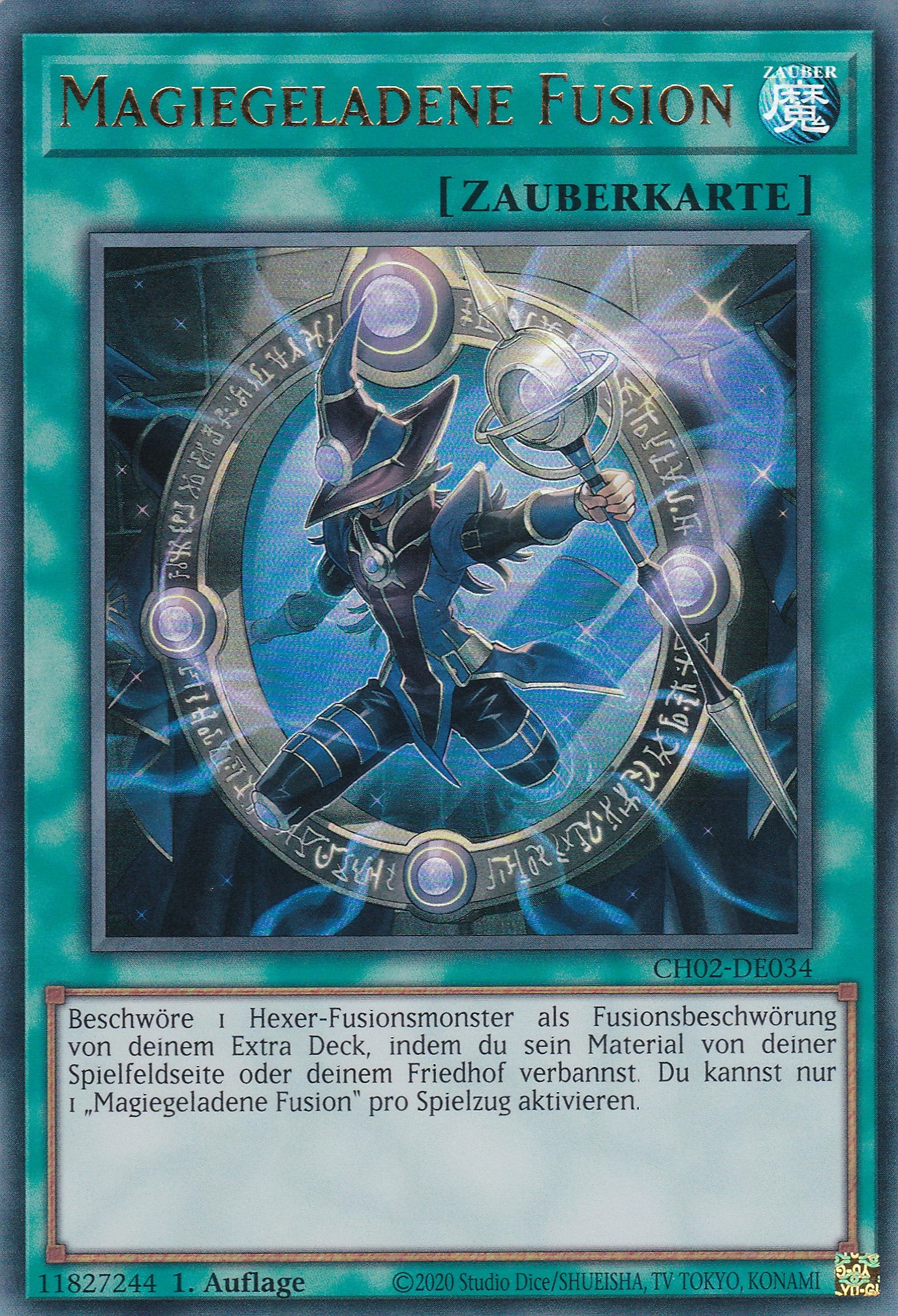 Magiegeladene Fusion - CH02-DE034 - Ultra Rare - Deutsch - 1. Auflage - Yugioh - The Chronicles Deck: Spirit Charmers