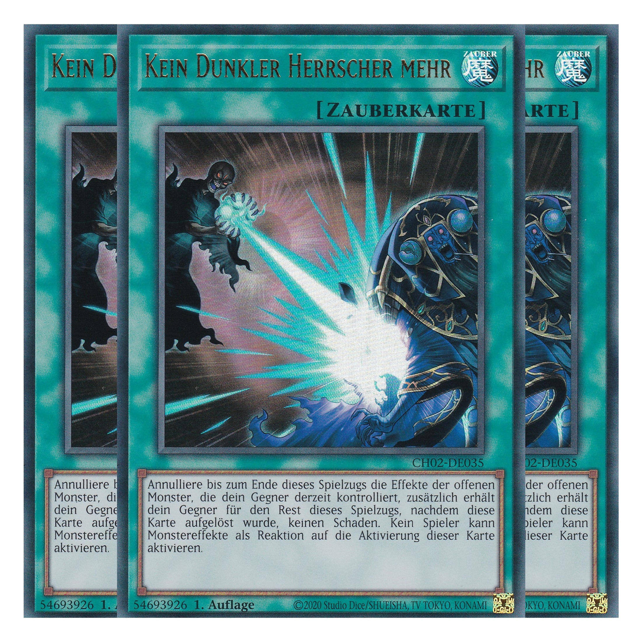 Kein Dunkler Herrscher mehr - CH02-DE035 - Ultra Rare - Deutsch - 1. Auflage - The Chronicles Deck: Spirit Charmers - Playset (3 Kopien)