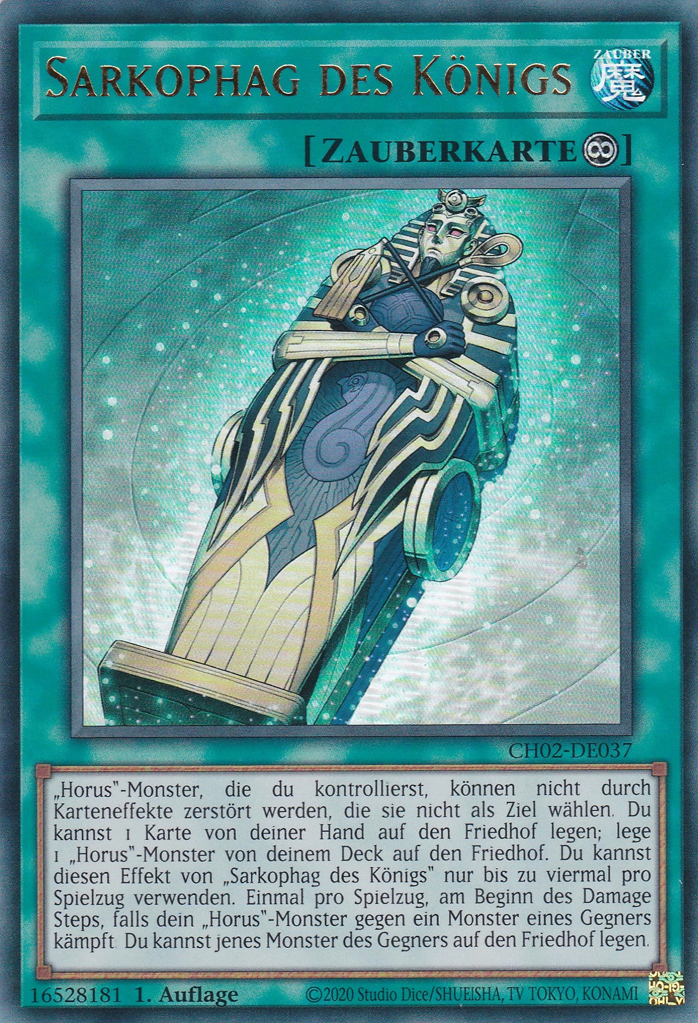 Sarkophag des Königs - CH02-DE037 - Ultra Rare - Deutsch - 1. Auflage - Yugioh - The Chronicles Deck: Spirit Charmers
