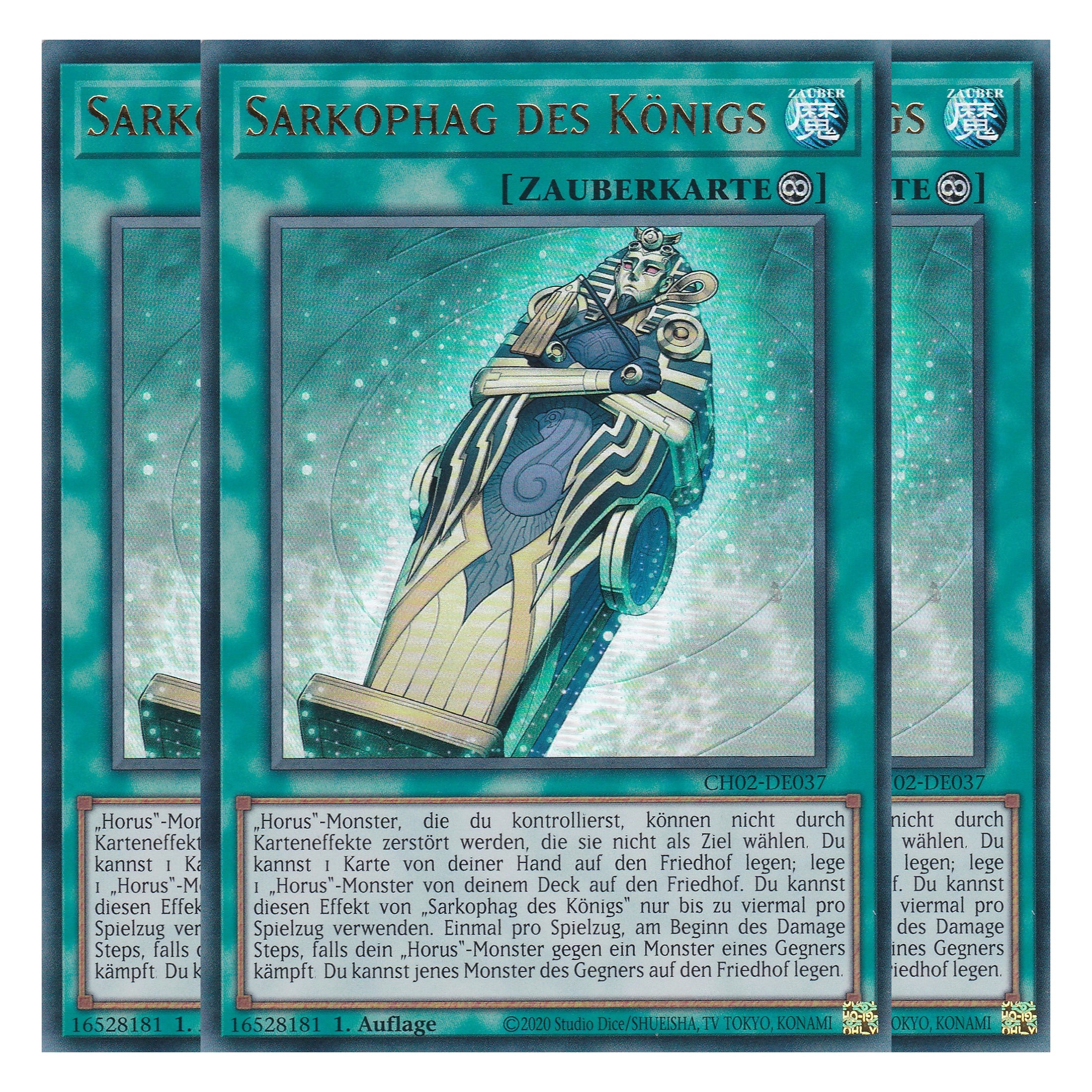 Sarkophag des Königs - CH02-DE037 - Ultra Rare - Deutsch - 1. Auflage - The Chronicles Deck: Spirit Charmers - Playset (3 Kopien)