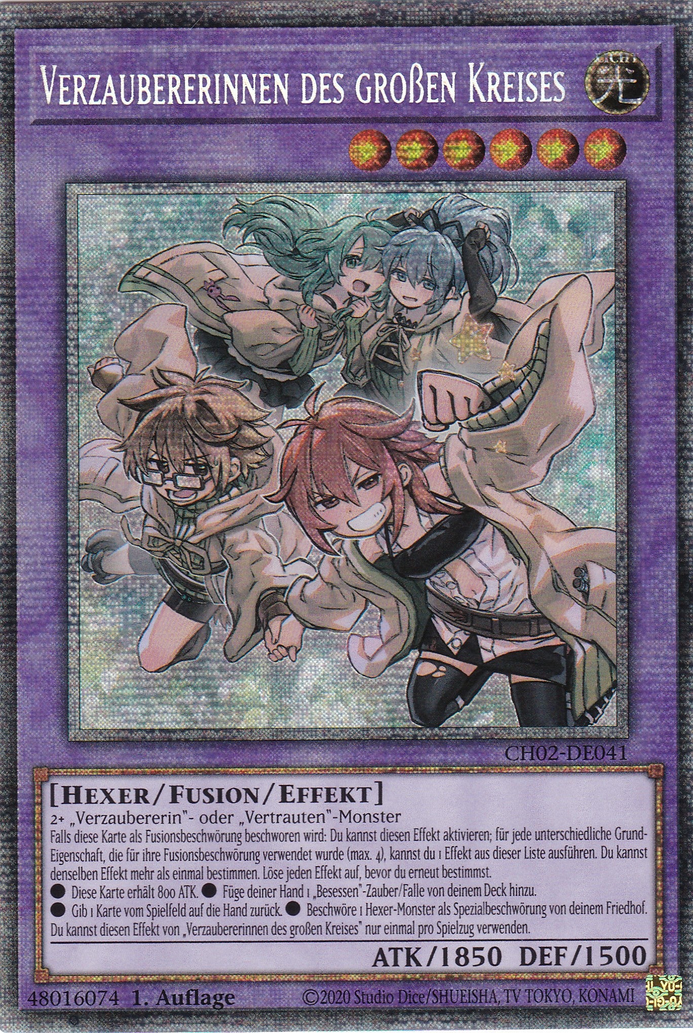 Verzauberinnen des großen Kreises - CH02-DE041 - Starlight Rare - Deutsch - 1. Auflage - Yugioh - The Chronicles Deck: Spirit Charmers