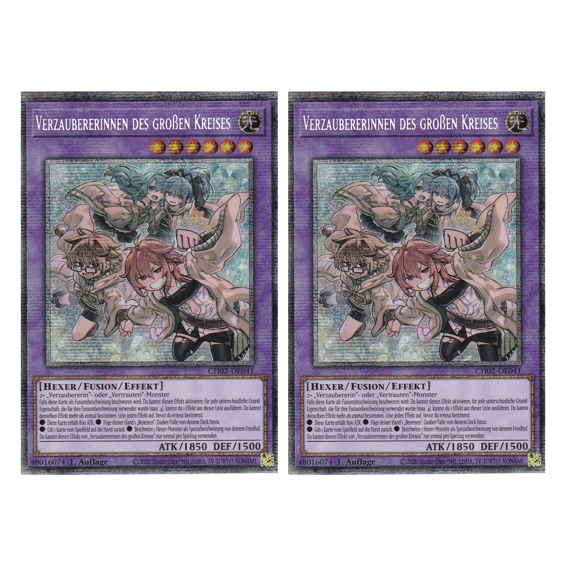 Verzauberinnen des großen Kreises - CH02-DE041 - Starlight Rare - Deutsch - 1. Auflage - The Chronicles Deck: Spirit Charmers - Duo Set (2 Stück) - Yu-Gi-Oh!
