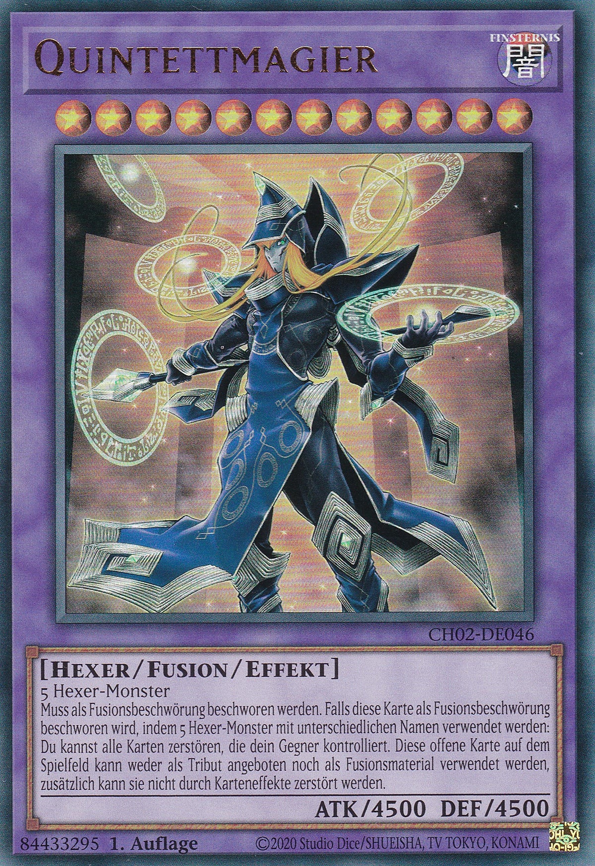 Quintettmagier - CH02-DE046 - Ultra Rare - Deutsch - 1. Auflage - Yugioh - The Chronicles Deck: Spirit Charmers
