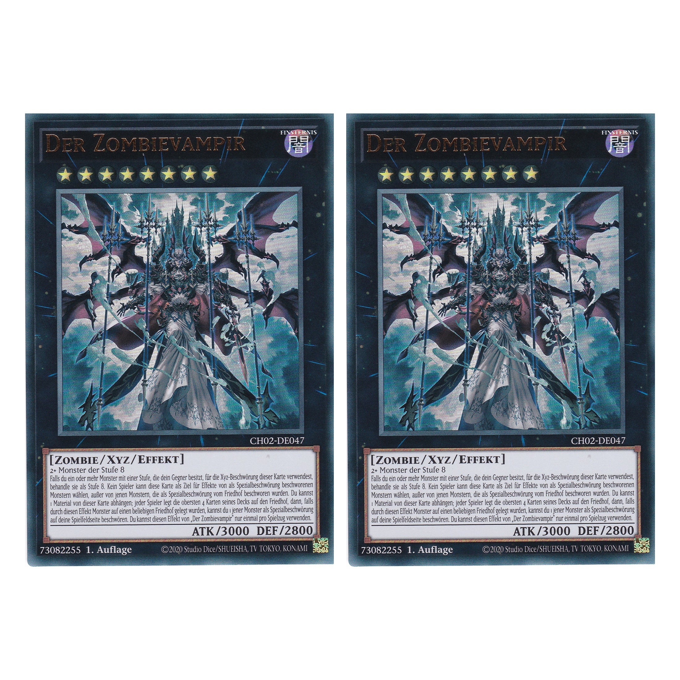Der Zombievampir - CH02-DE047 - Ultra Rare - Deutsch - 1. Auflage - The Chronicles Deck: Spirit Charmers - Duo Set (2 Stück) - Yugioh
