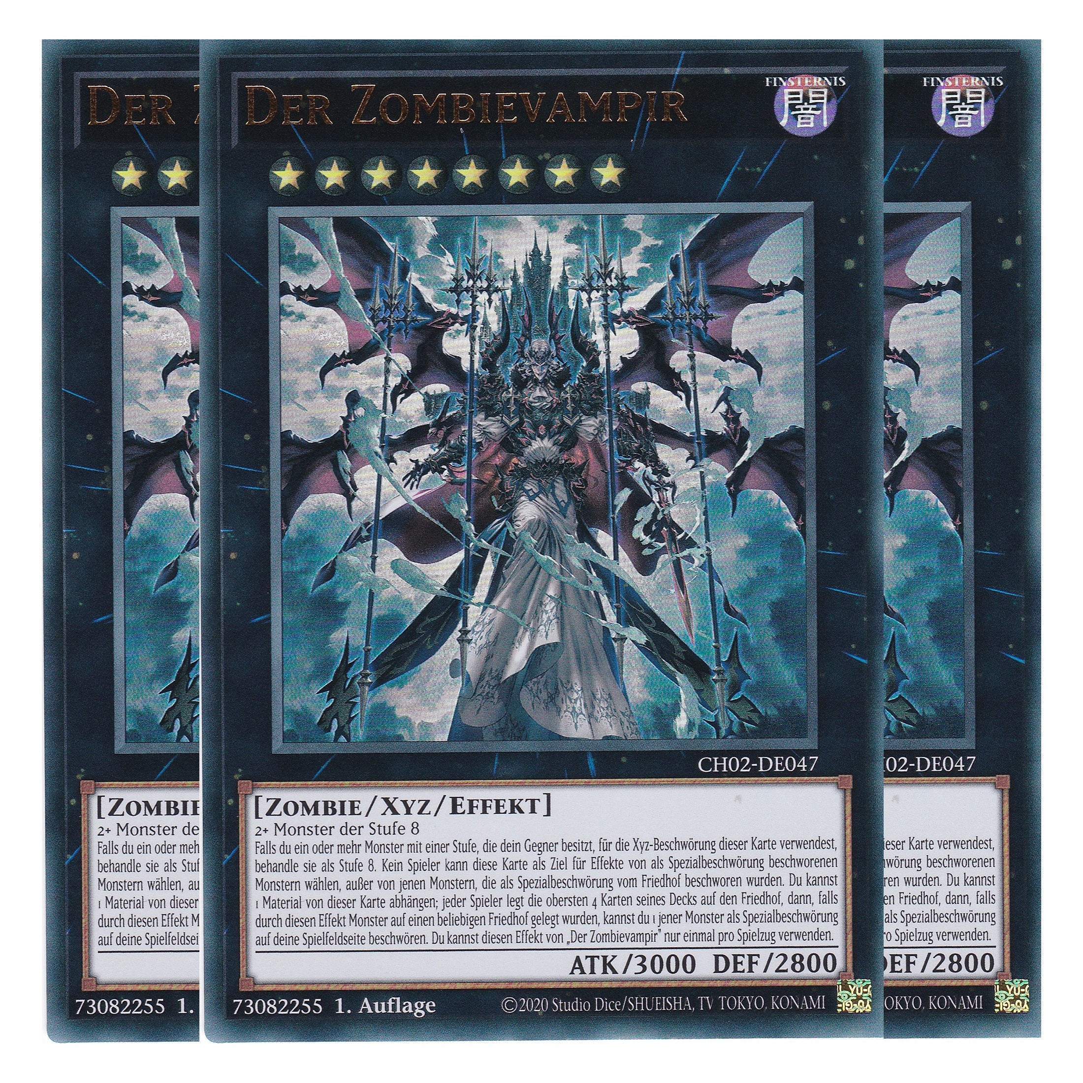 Der Zombievampir - CH02-DE047 - Ultra Rare - Deutsch - 1. Auflage - The Chronicles Deck: Spirit Charmers - Playset (3 Kopien)