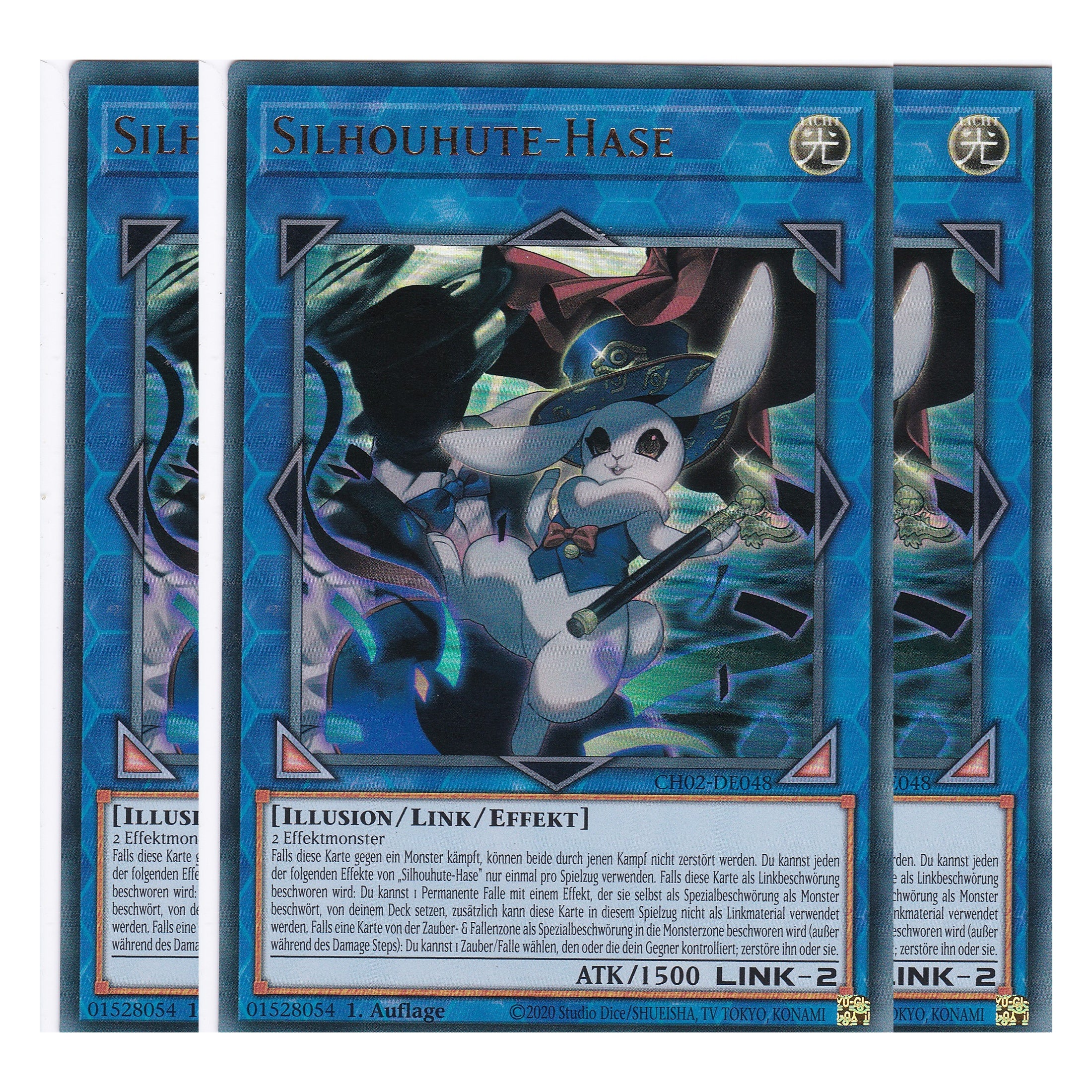 Silhouhute-Hase - CH02-DE048 - Ultra Rare - Deutsch - 1. Auflage - The Chronicles Deck: Spirit Charmers - Playset (3 Kopien)