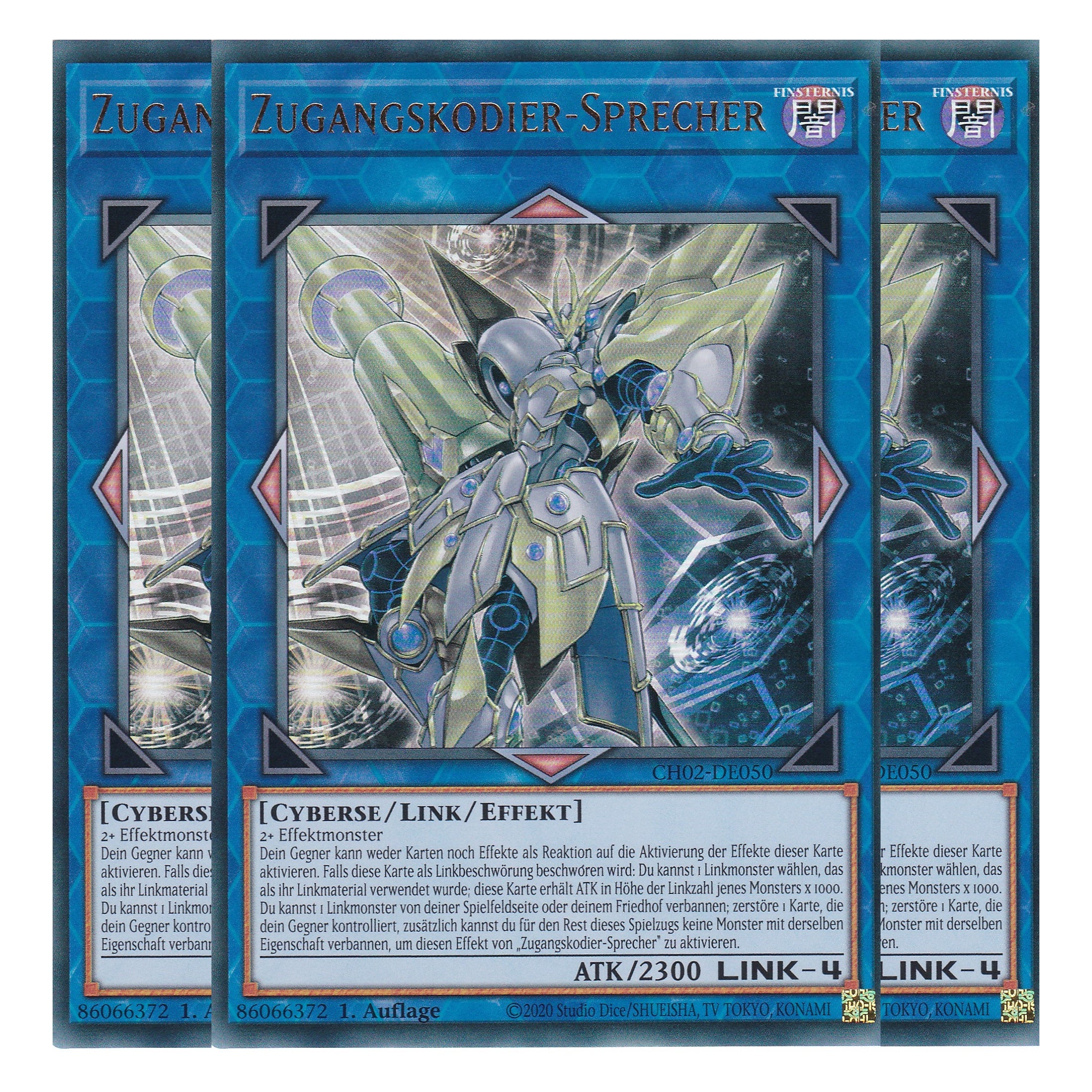 Zugangskodier-Sprecher - CH02-DE050 - Ultra Rare - Deutsch - 1. Auflage - The Chronicles Deck: Spirit Charmers - Playset (3 Kopien) - Yu-Gi-Oh!