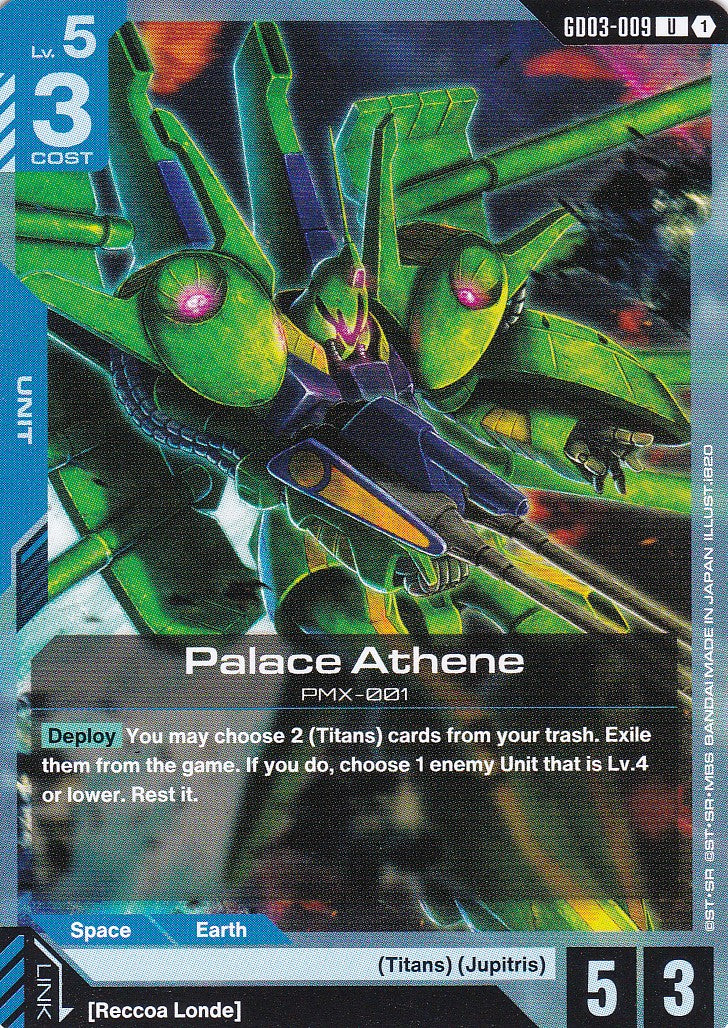 Palace Athene - GD03-009 - Uncommon - Englisch - GD03 - GUNDAM TCG