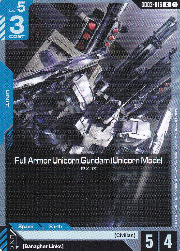 Full Armor Unicorn Gundam (Unicorn Mode) - GD03-016 - Common - Englisch - GD03 - GUNDAM TCG