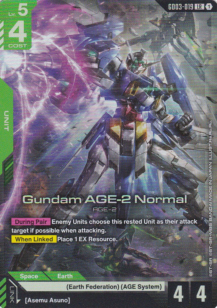 Gundam AGE-2 Normal - GD03-019 - Legend Rare - Englisch - GD03 - GUNDAM TCG