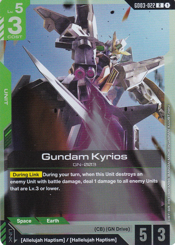 Gundam Kyrois - GD03-022 - Rare - Englisch - GD03 - GUNDAM TCG