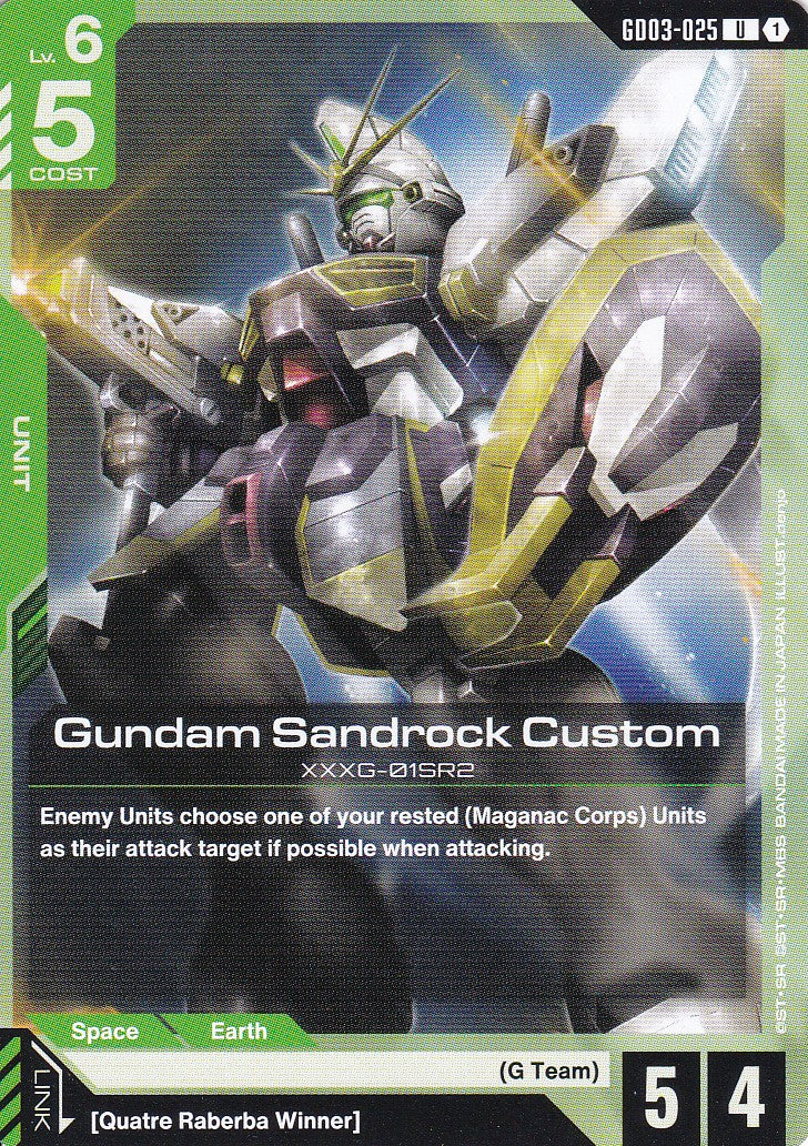 Gundam Sandrock Custom - GD03-025 - Uncommon - Englisch - GD03 - GUNDAM TCG