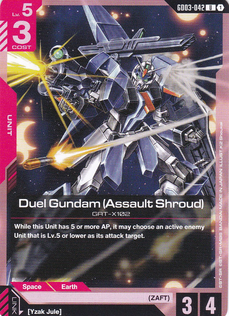 Duel Gundam (Assault Shroud) - GD03-042 - Uncommon - Englisch - GD03 - GUNDAM TCG