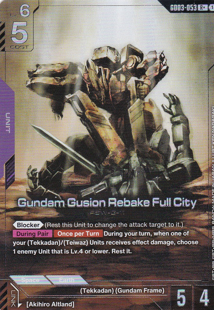 Gundam Gusion Rebake Full City - GD03-053-AA - Rare - Englisch - GD03 - GUNDAM TCG