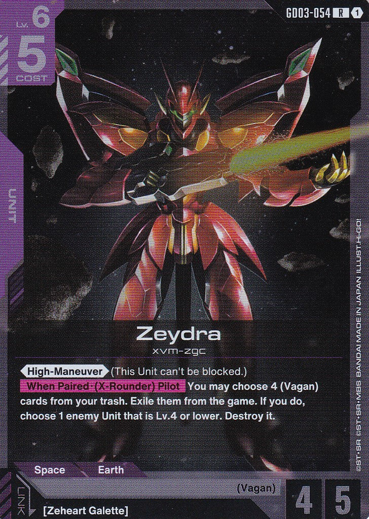 Zeydra - GD03-054 - Rare - Englisch - GD03 - GUNDAM TCG