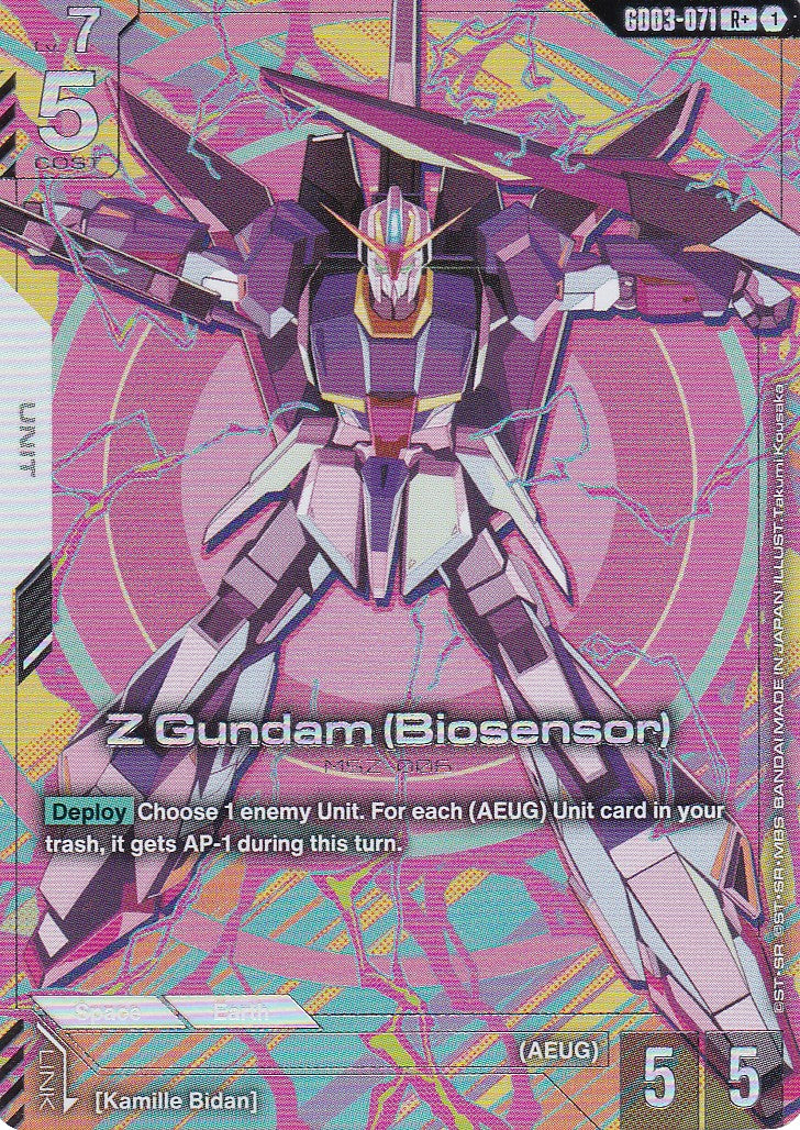 Z Gundam (Biosensor) - GD03-071-AA - Rare - Englisch - GD03 - GUNDAM TCG