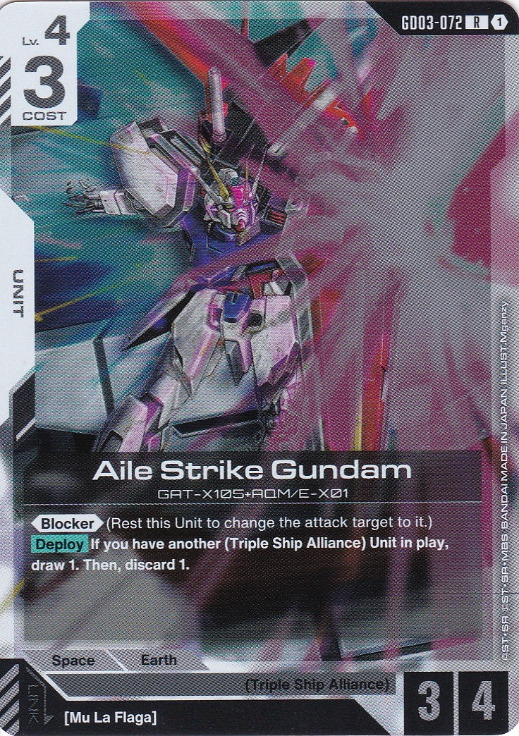 Aile Strike Gundam - GD03-072 - Rare - Englisch - GD03 - GUNDAM TCG