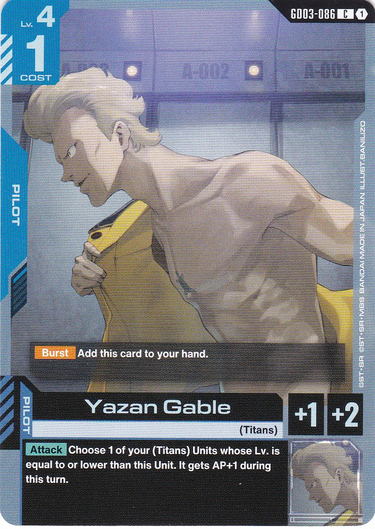 Yazan Gable - GD03-086 - Common - Englisch - GD03 - GUNDAM TCG