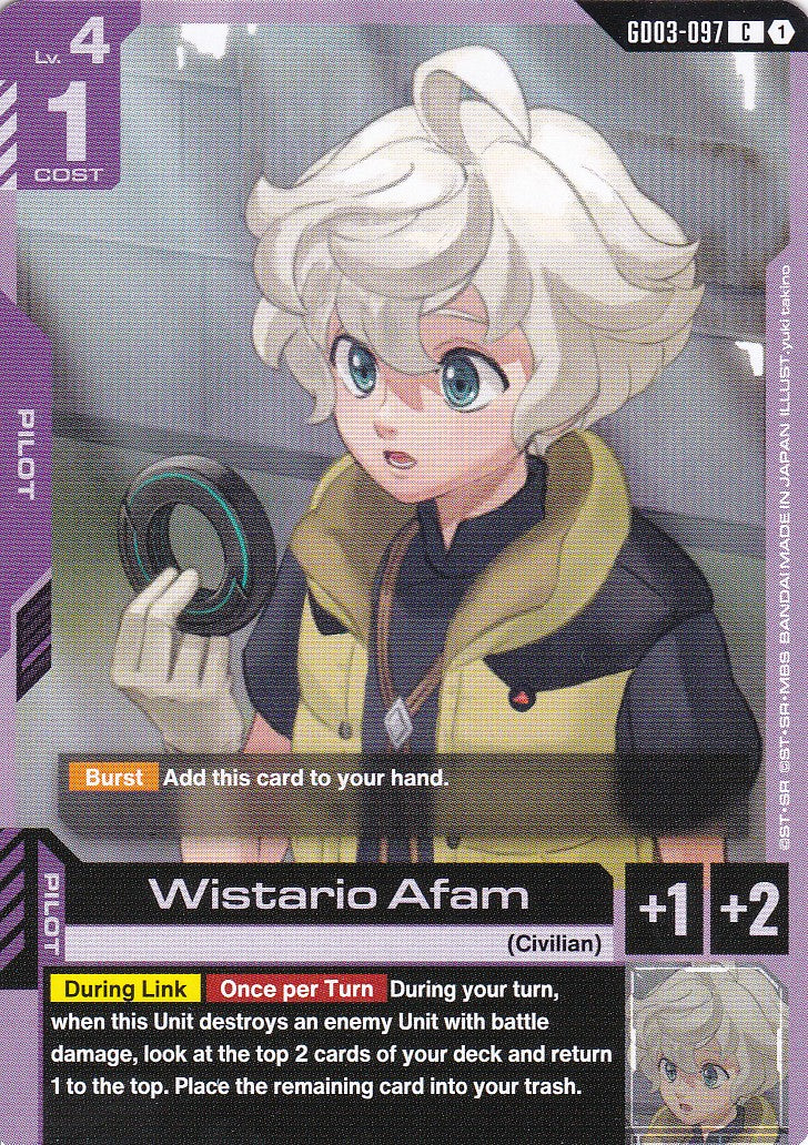 Wistario Afam - GD03-097 - Common - Englisch - GD03 - GUNDAM TCG