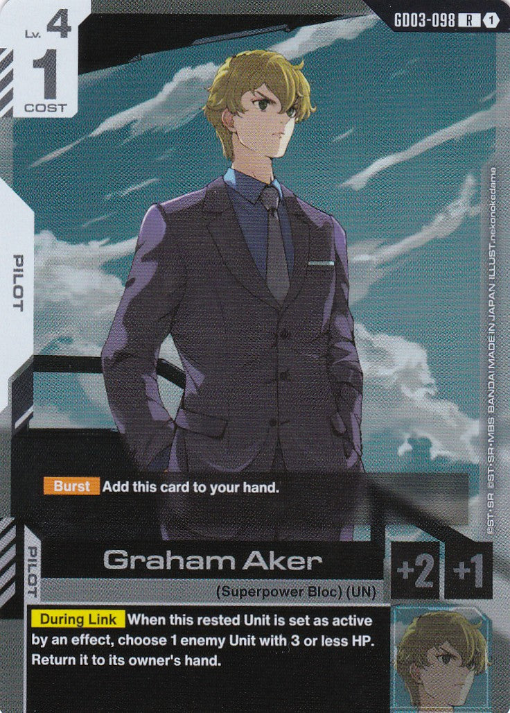 Graham Aker - GD03-098 - Rare - Englisch - GD03 - GUNDAM TCG