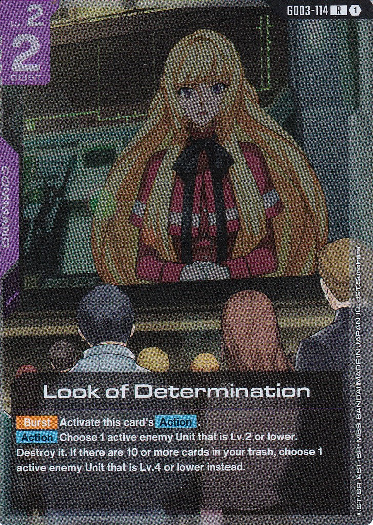 Look of Determination - GD03-114 - Rare - Englisch - GD03 - GUNDAM TCG