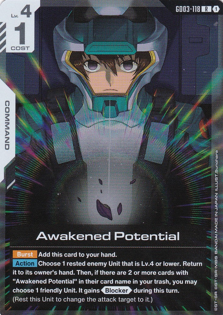 Awakened Potential - GD03-118 - Rare - Englisch - GD03 - GUNDAM TCG