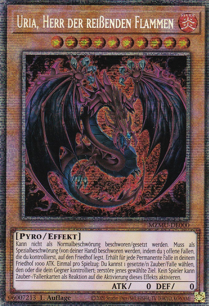 Uria, Herr der Reißenden Flammen - MZMU-DE000 - Starlight Rare - Deutsch - 1. Auflage - Maze of Muertos - Yu-Gi-Oh!
