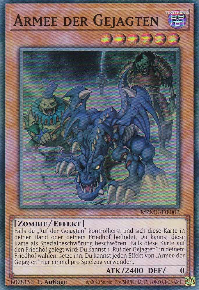 Armee der Gejagten - MZMU-DE002 - Super Rare - Deutsch - 1. Auflage - Maze of Muertos - Yu-Gi-Oh!