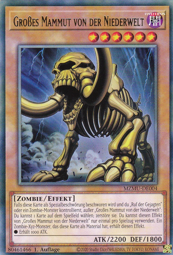 Großes Mammut von der Niederwelt - MZMU-DE004 - Rare - Deutsch - 1. Auflage - Maze of Muertos - Yu-Gi-Oh!