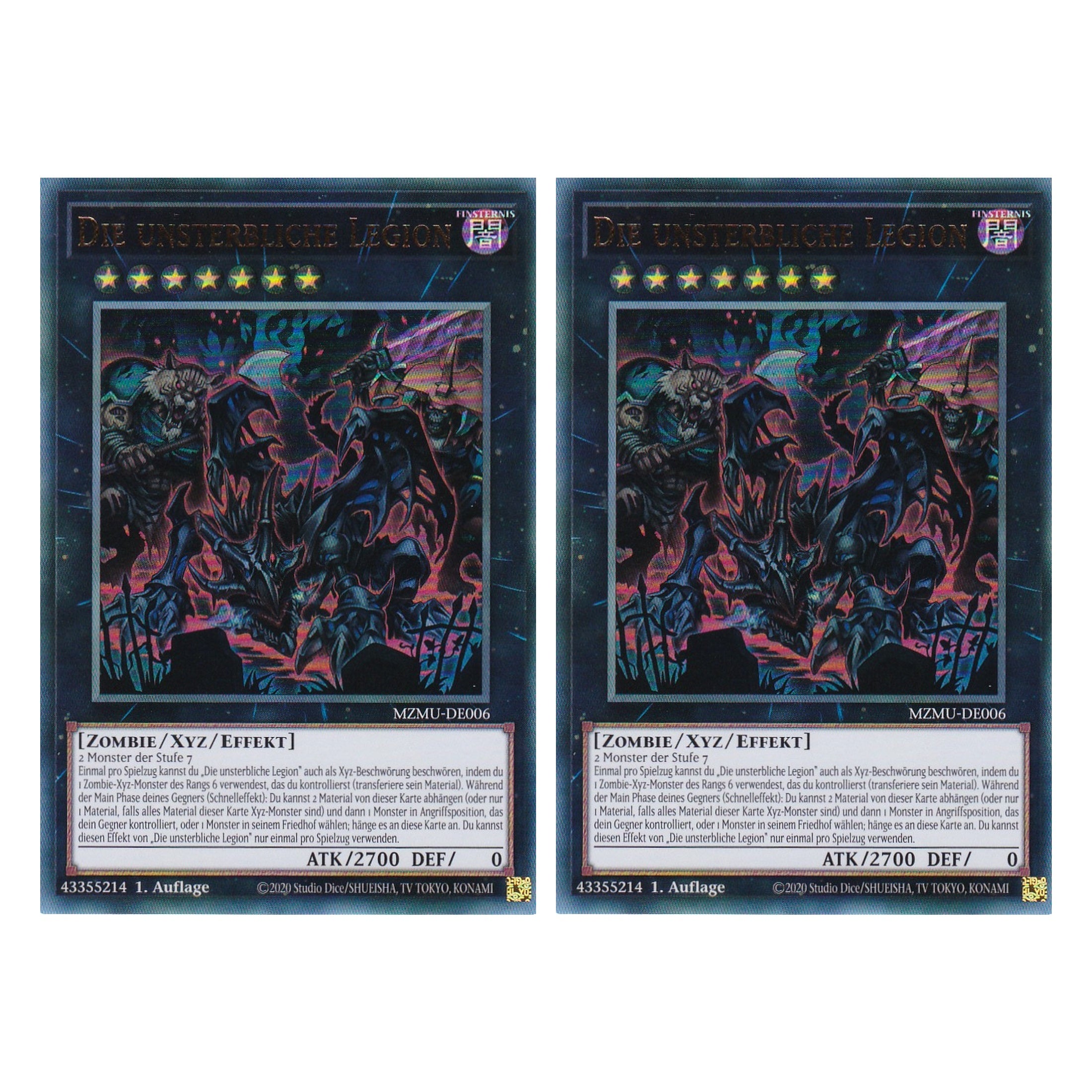 Die Unsterbliche Legion - MZMU-DE006 - Ultra Rare - Deutsch - 1. Auflage - Maze of Muertos - Duo Set (2 Stück) - Yu-Gi-Oh!