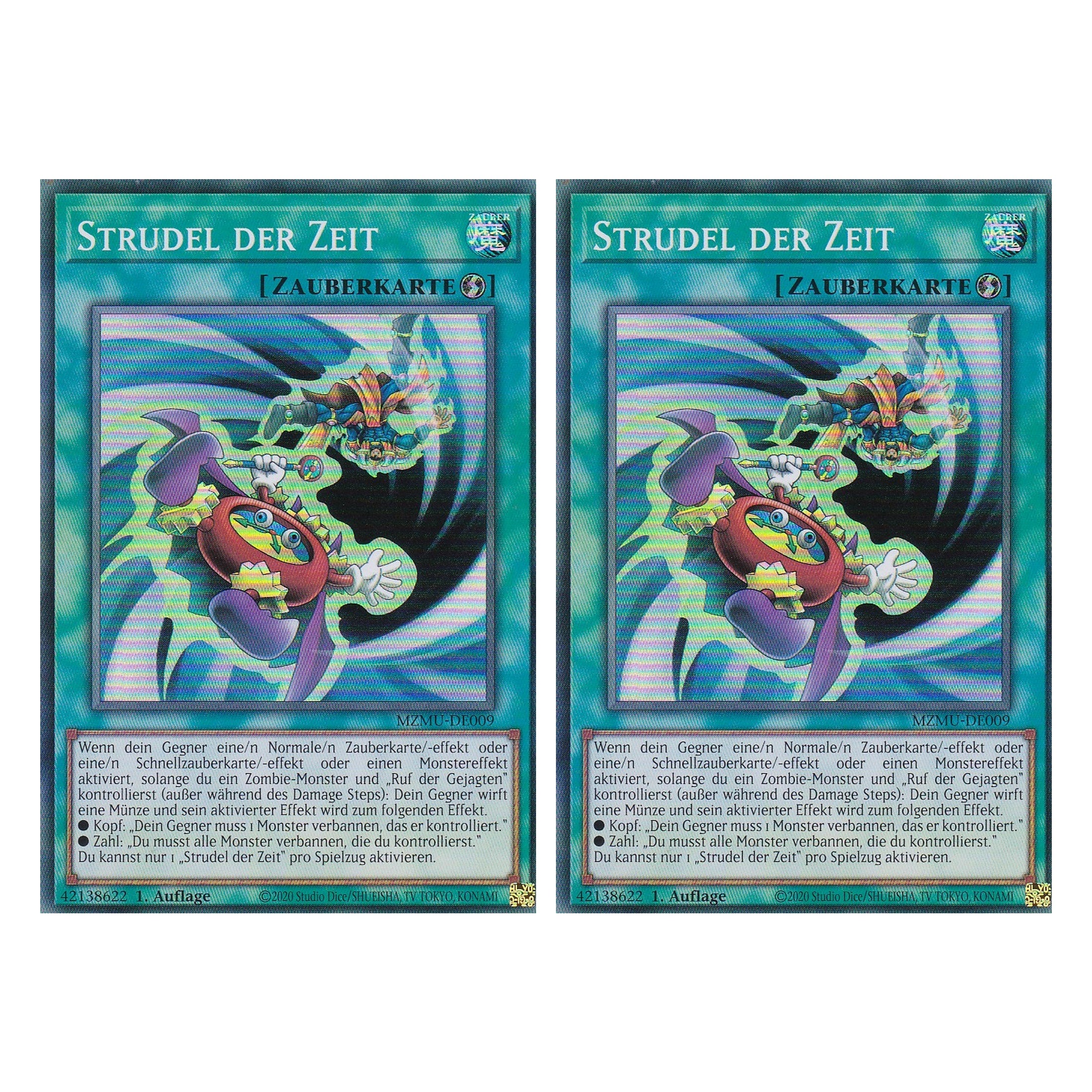 Strudel der Zeit - MZMU-DE009 - Super Rare - Deutsch - 1. Auflage - Maze of Muertos - Duo Set (2 Stück) - Yu-Gi-Oh!