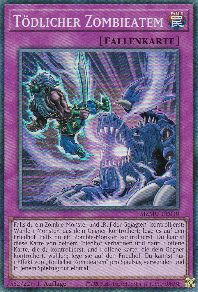Tödlicher Zombiiatem - MZMU-DE010 - Super Rare - Deutsch - 1. Auflage - Maze of Muertos - Yu-Gi-Oh!