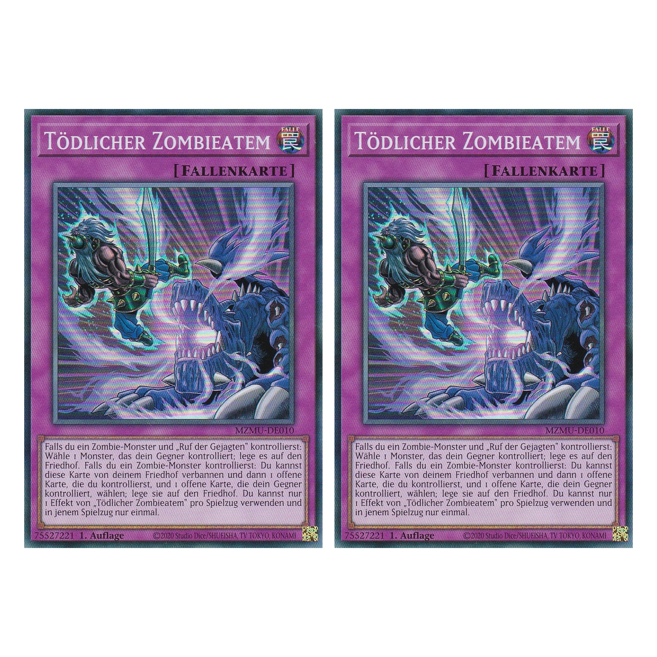 Tödlicher Zombiiatem - MZMU-DE010 - Super Rare - Deutsch - 1. Auflage - Maze of Muertos - Duo Set (2 Stück) - Yu-Gi-Oh!