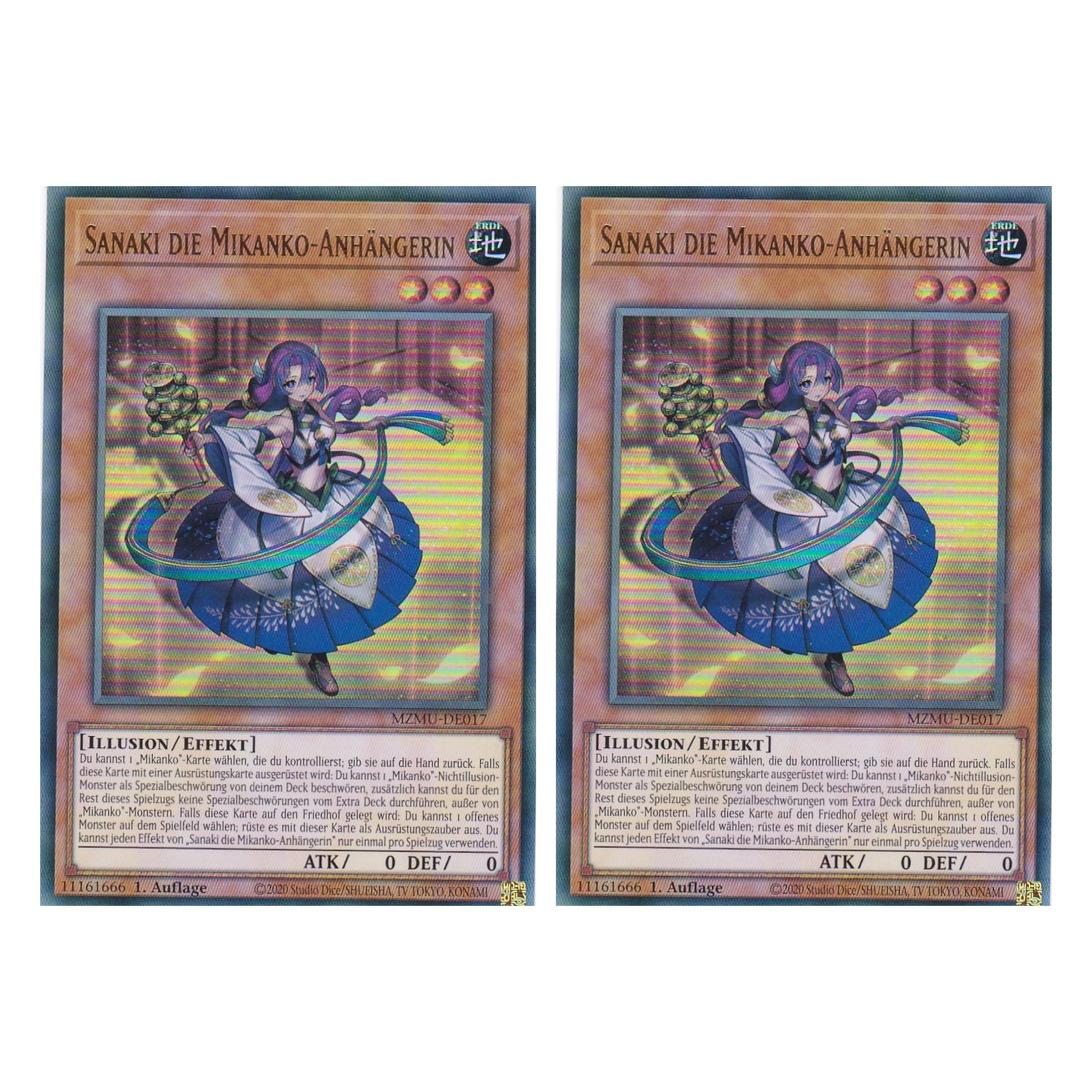 Sanaki die Mikanko-Anhängerin - MZMU-DE017 - Ultra Rare - Deutsch - 1. Auflage - Maze of Muertos - Duo Set (2 Stück) - Yu-Gi-Oh!