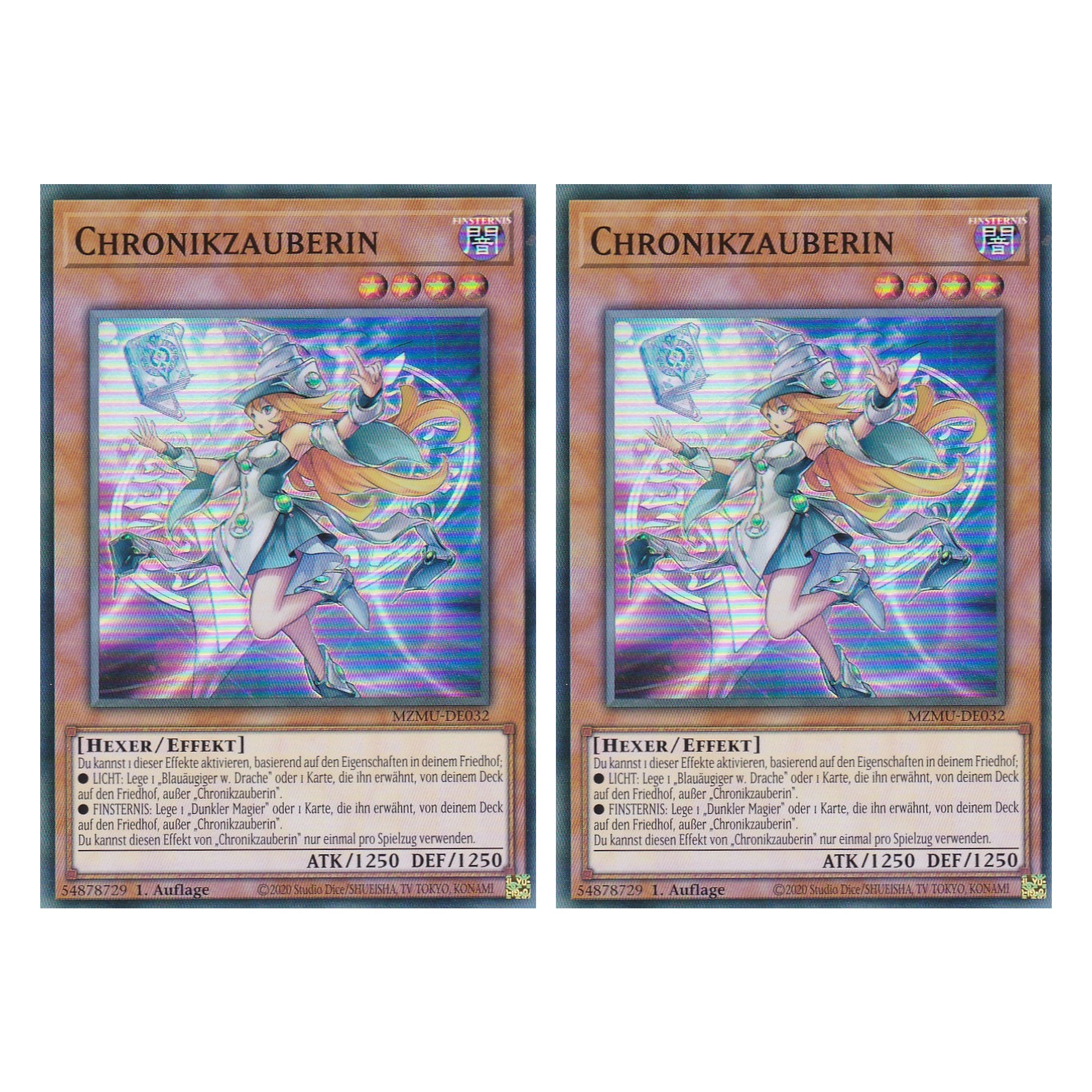 Chronikzauberin - MZMU-DE032 - Super Rare - Deutsch - 1. Auflage - Maze of Muertos - Duo Set (2 Stück) - Yu-Gi-Oh!