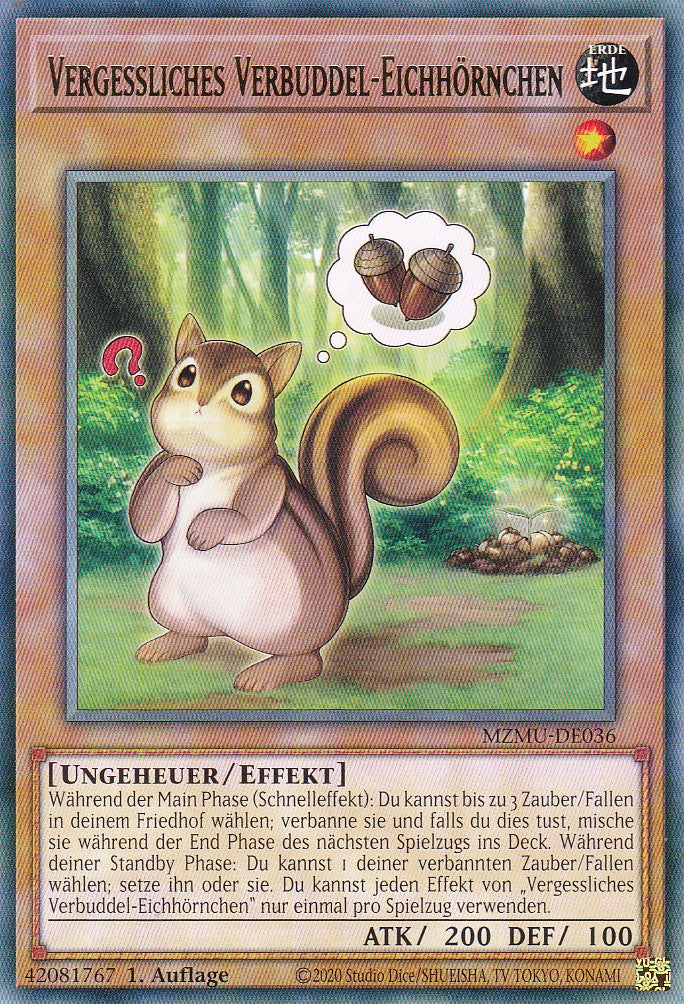 Vergessliches Verbuddel-Eichhörnchen - MZMU-DE036 - Rare - Deutsch - 1. Auflage - Maze of Muertos - Yu-Gi-Oh!