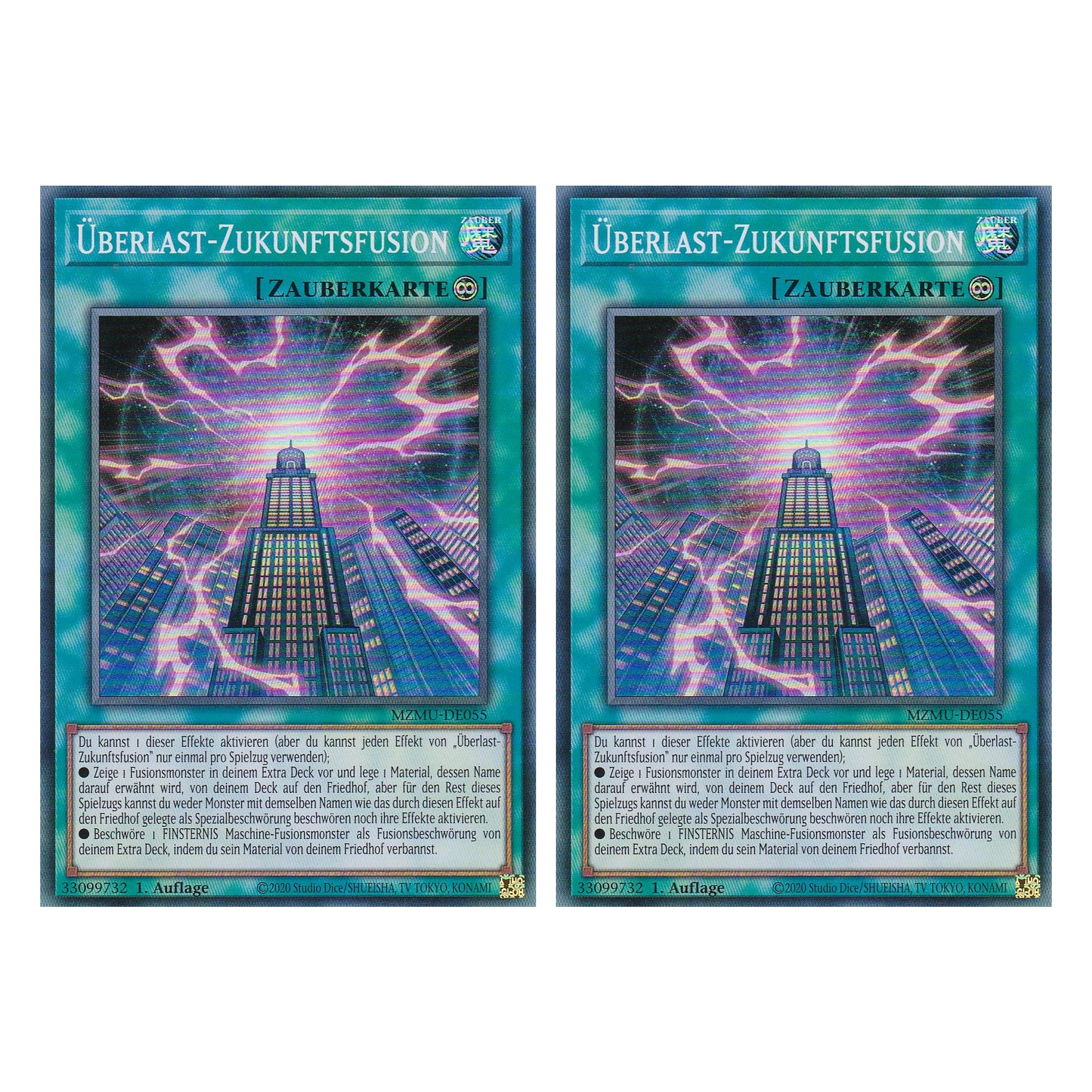 Überlast-Zukunftsfusion - MZMU-DE055 - Rare - Deutsch - 1. Auflage - Maze of Muertos - Duo Set (2 Stück) - Yu-Gi-Oh!