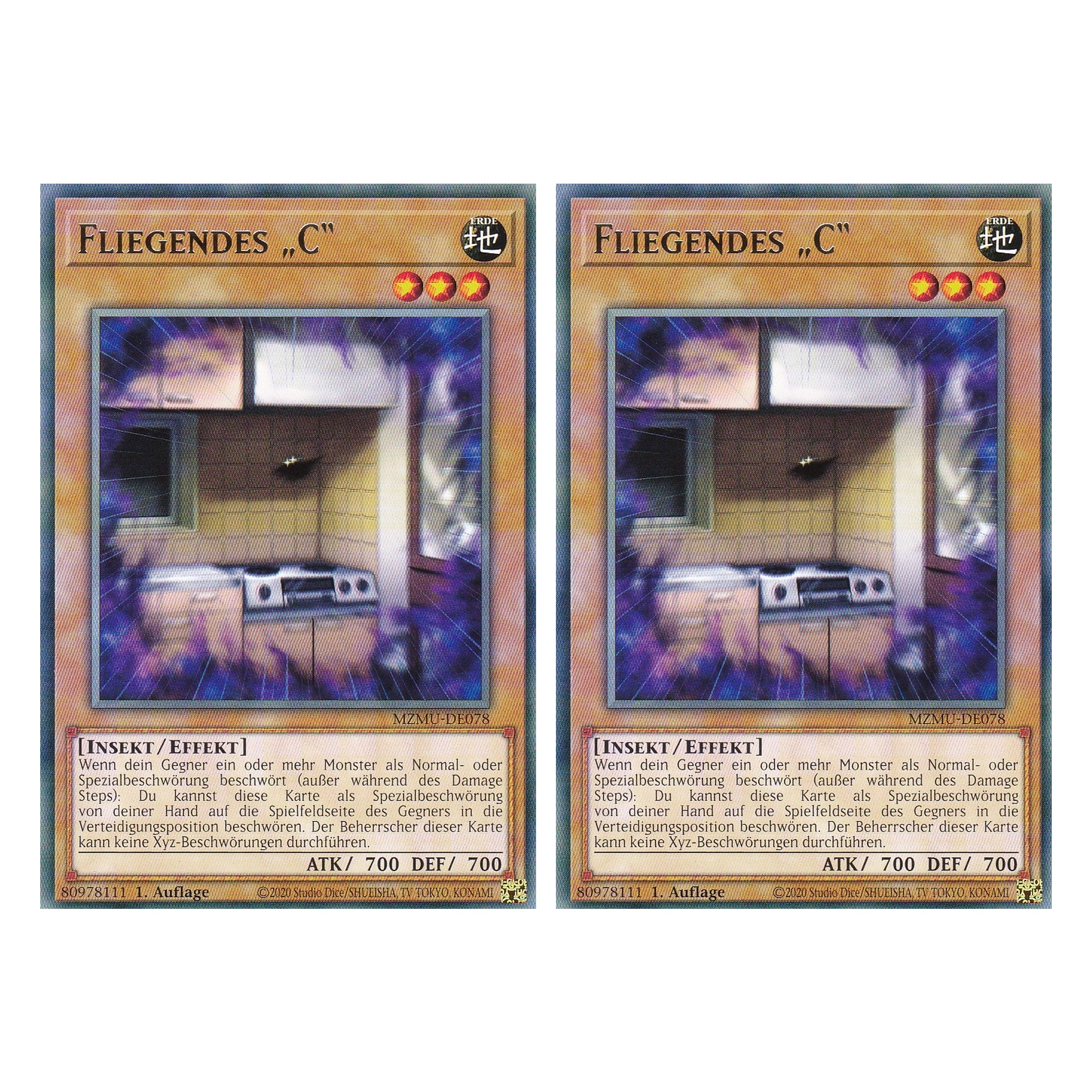 Fliegendes C - MZMU-DE078 - Rare - Deutsch - 1. Auflage - Maze of Muertos - Duo Set (2 Stück) - Yu-Gi-Oh!